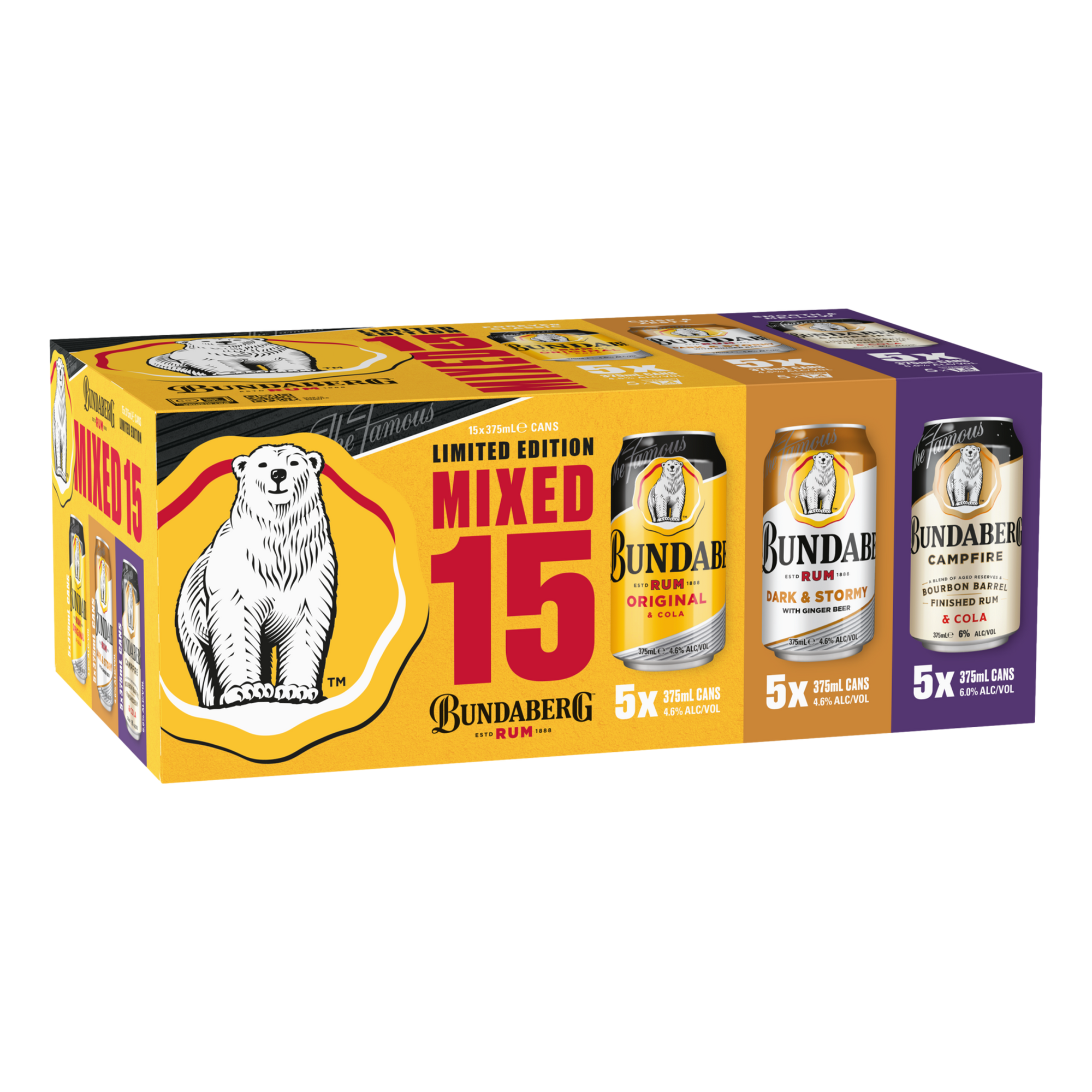 Bundaberg Limited Edition Mixed 15 Cans 375ml