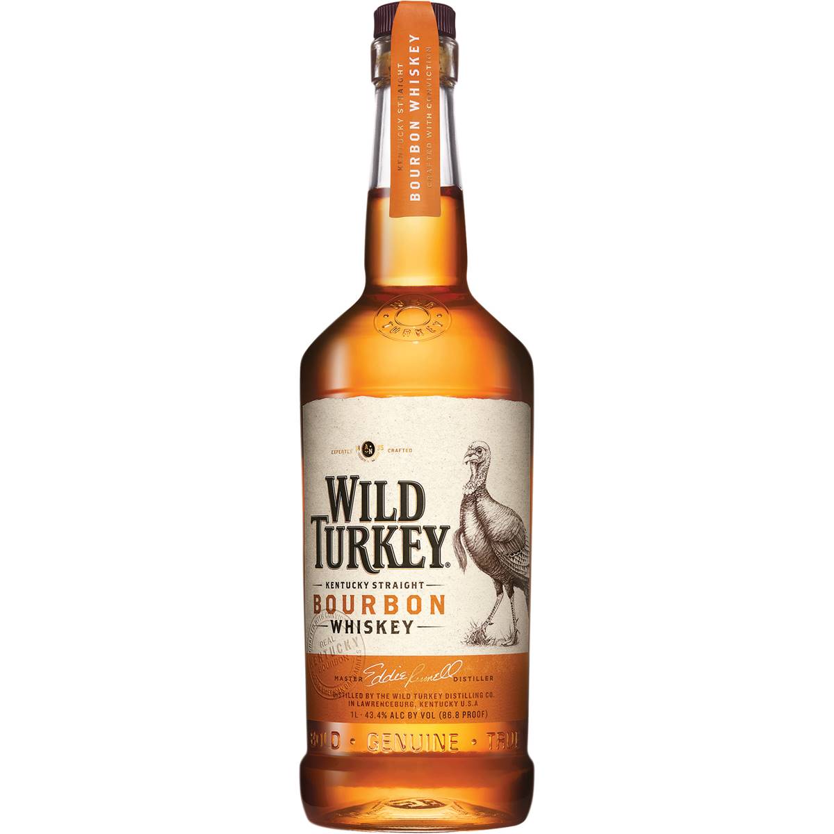Wild Turkey Bourbon Whiskey (86.8 proof) 1L Wild Turkey Bourbon Whiskey (86.8 proof) 1L