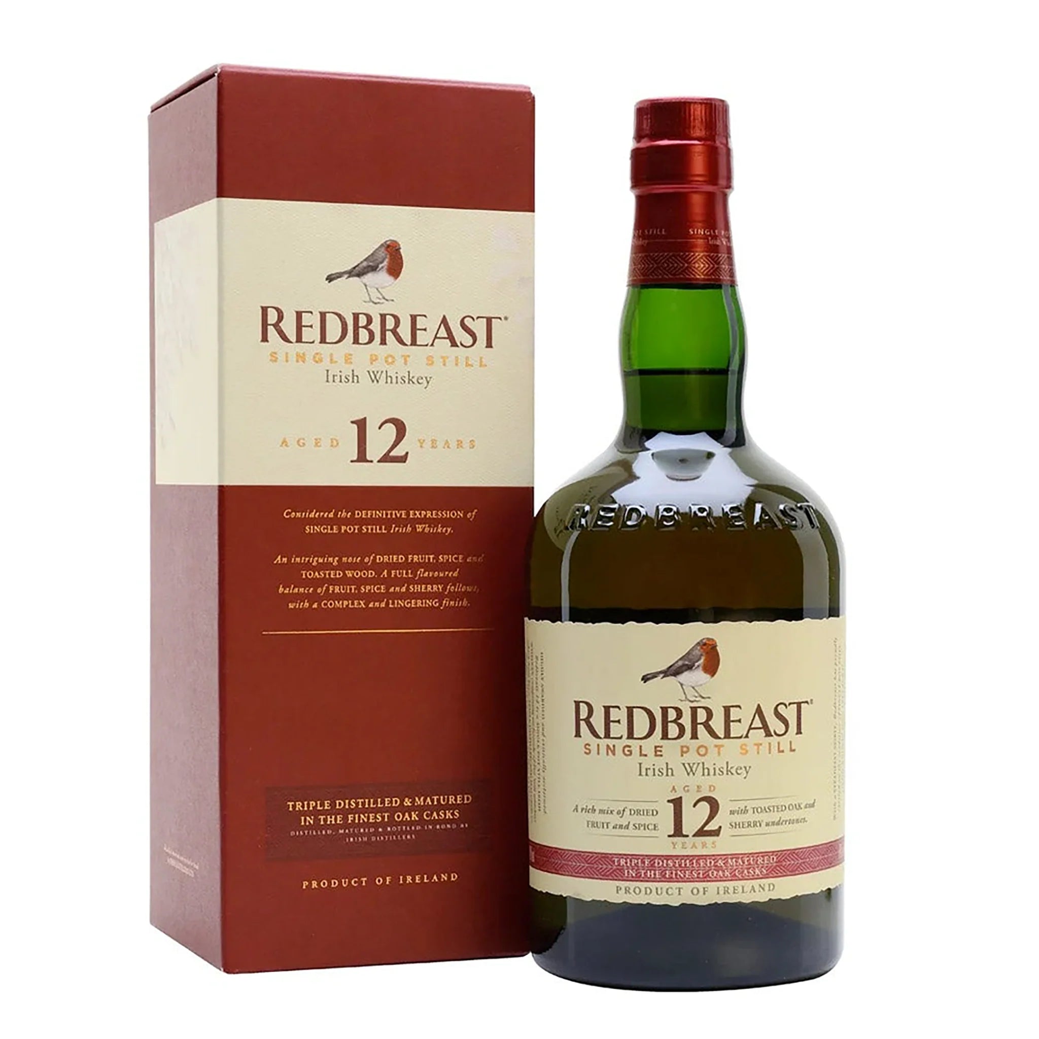 Redbreast 12 Year Old Single Pot Still Irish Whiskey 700ml Redbreast 12 Year Old Single Pot Still Irish Whiskey 700ml