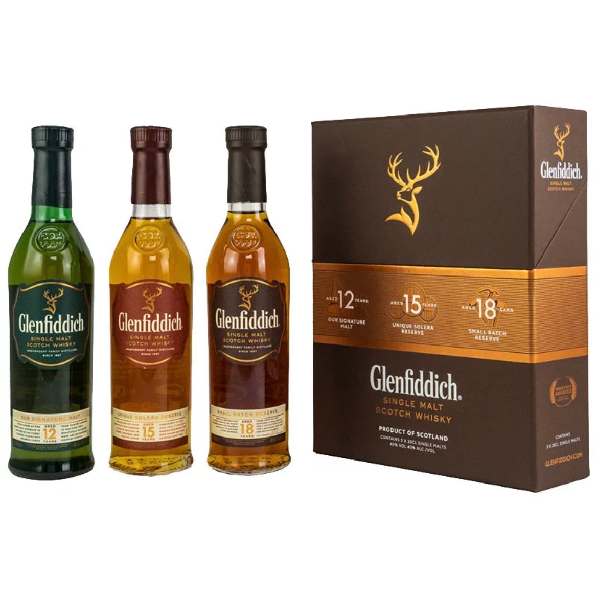 Glenfiddich 12/15/18YO Reserve Single Malt 3x200ml Gift Pack Glenfiddich 12/15/18YO Reserve Single Malt 3x200ml Gift Pack