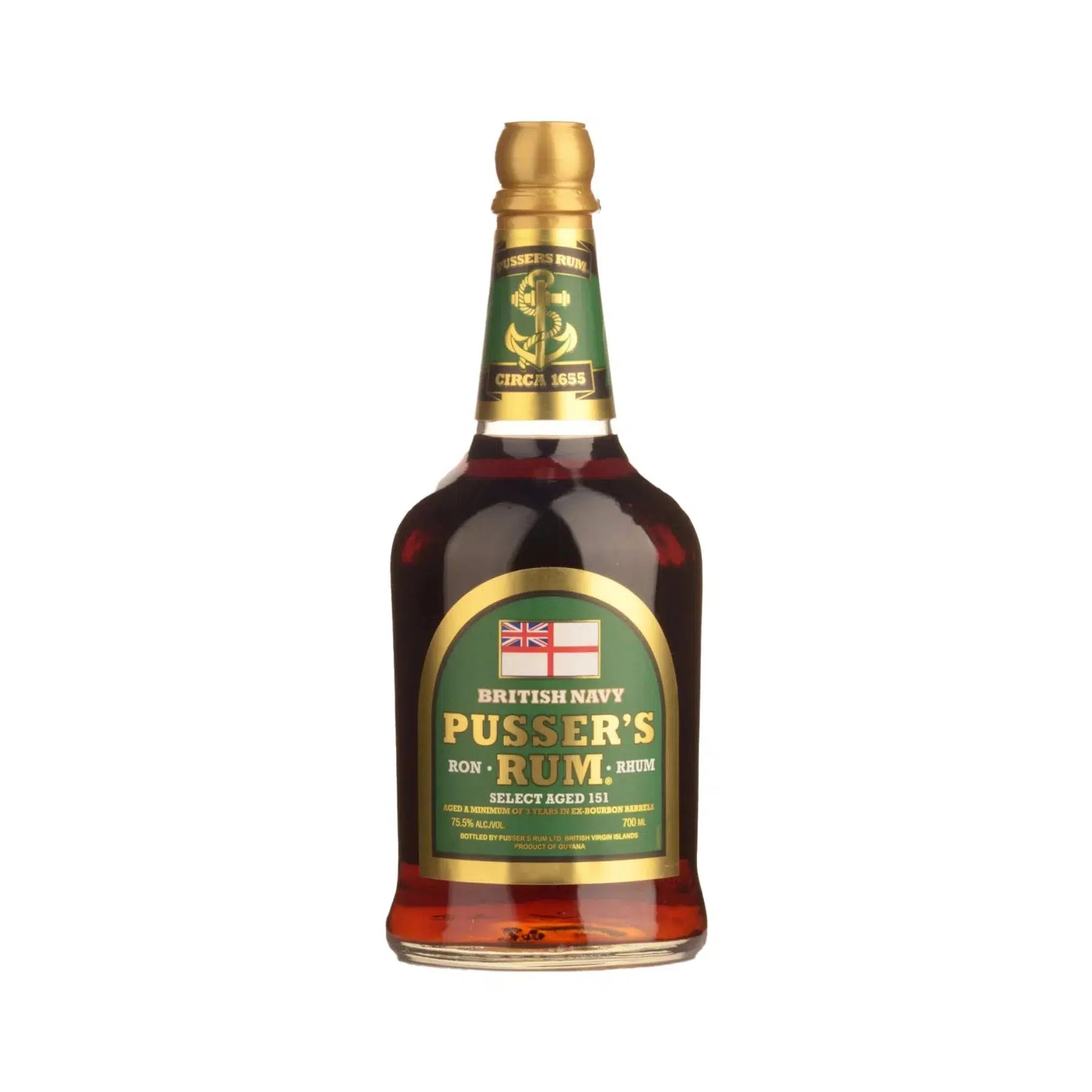 British Navy Pusser’s 151 Overproof Rum 700ml British Navy Pusser’s 151 Overproof Rum 700ml