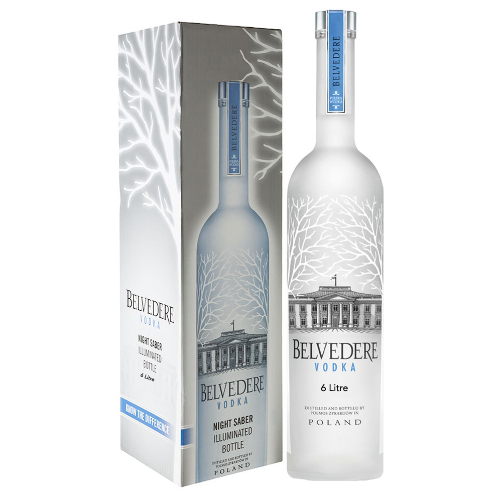 Belvedere ILUMPOUR LIGHT Vodka 6L (6000 ml) @ 40% abv Belvedere ILUMPOUR LIGHT Vodka 6L (6000 ml) @ 40% abv