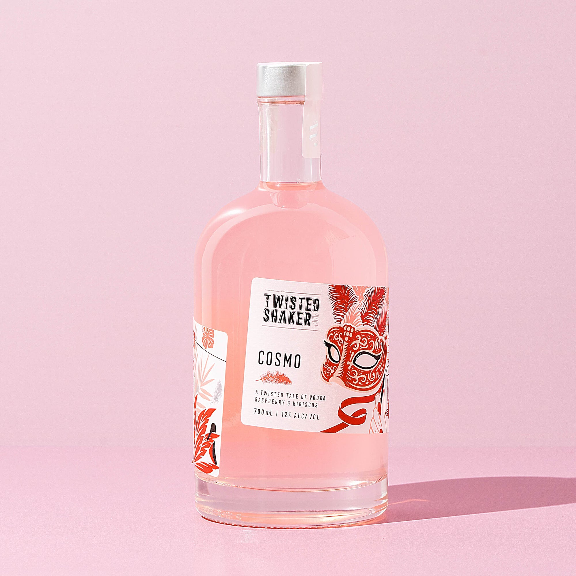 Twisted Shaker Raspberry Hibiscus Cosmo Bottled Cocktail 200ml Twisted Shaker Raspberry Hibiscus Cosmo Bottled Cocktail 200ml