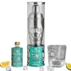 Rusty Barrel Gin Skull Cocktail Shaker Gift Set 700ml