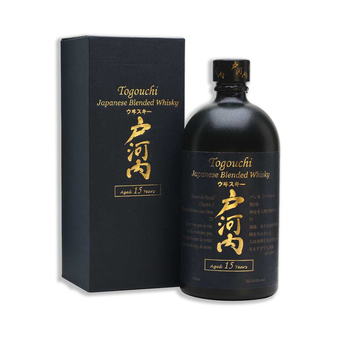 Togouchi 15 YO Japanese Whisky 700 ml @ 43.8% abv