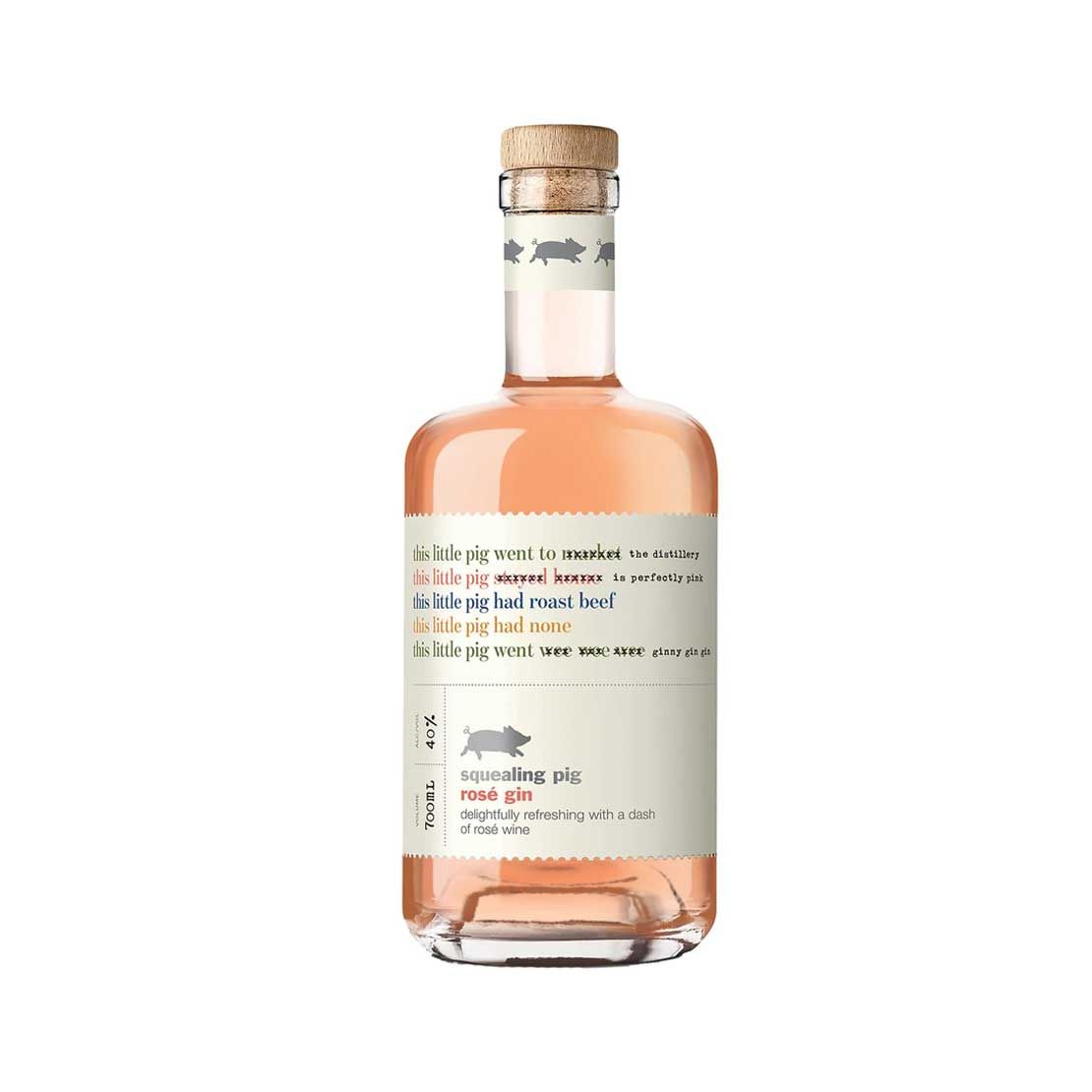 Squealing Pig Rose Gin 700mL @ 40% abv 