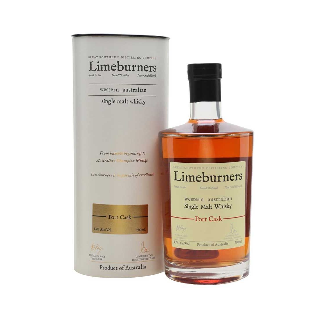Limeburners Port Single Malt Australian Cask Strength Whisky 700ml @ 61 % abv