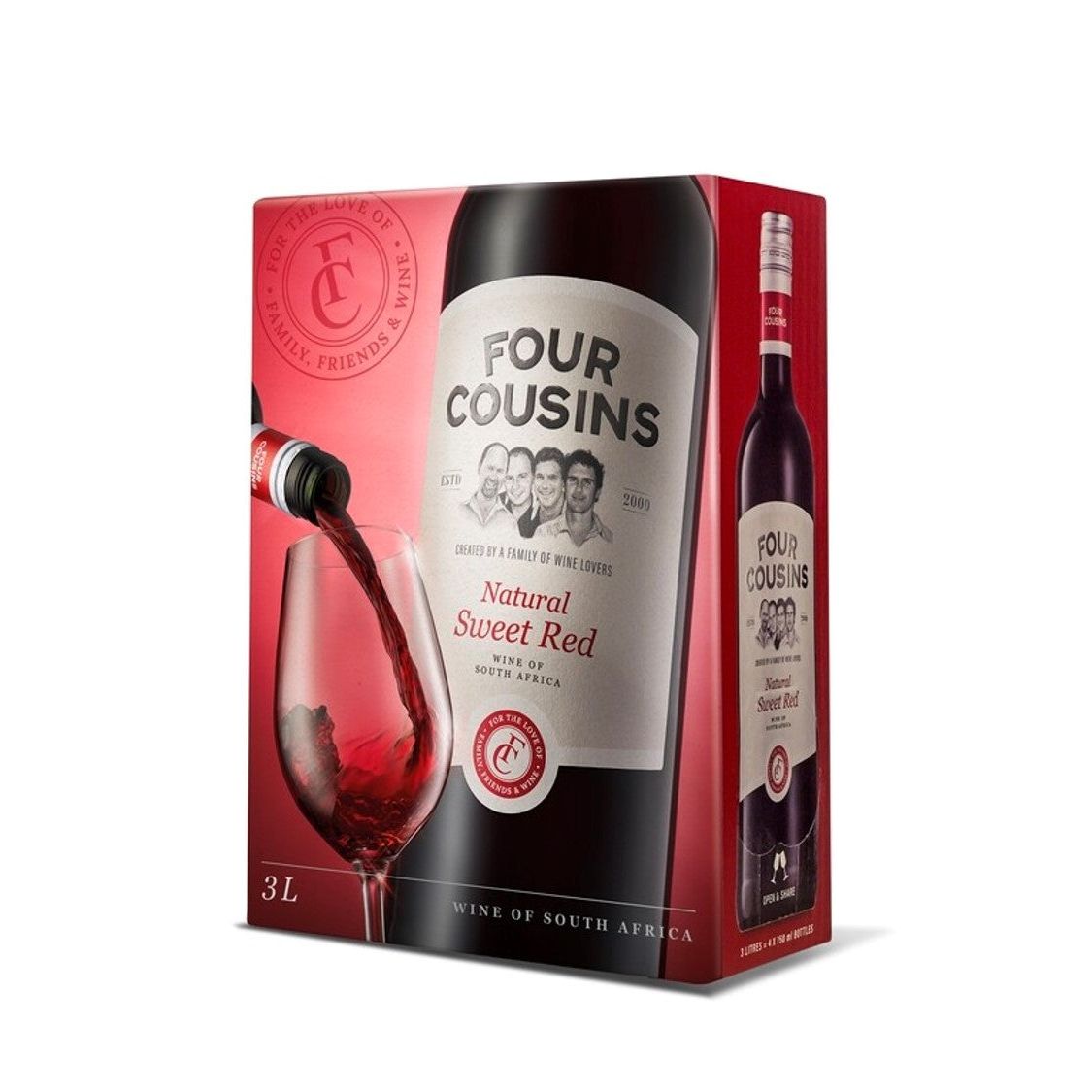 Four Cousins Natural Sweet Red 3L (9.41% Alc/Vol)