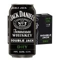 Jack Daniels Double Jack Tennessee Whiskey & Dry 4 x 6 Pack 375mL Cans