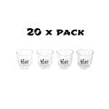 Charm Malgeun Vivid 20PCS Soju Shot Heart Shaped Glass x 20 Pack