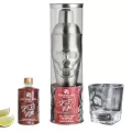 Rusty Barrel Spiced Rum Skull Cocktail Shaker Gift Set 700ml