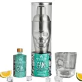 Rusty Barrel Gin Skull Cocktail Shaker Gift Set 700ml