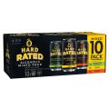 Hard Rated Alcoholic Mixed 10 Pack Cans 375ml