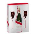 Mumm Cordon Rouge + 2 Flute Glasses Gift Pack Brut Champagne NV 750mL