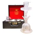 Al Fakher White Glass Hookah Shisha Complete Set & Travel Case