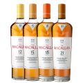 The Macallan Colour Collection 12,15,18 & 21 Year Old Single Malt Scotch Whisky 700mL