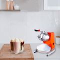 SOGA Ice Shaver Electric Stainless Steel Ice Crusher Slicer Machine Commercial Orange