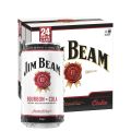 Jim Beam White Label Bourbon & Cola 24 x Pack Cube Cans 375mL