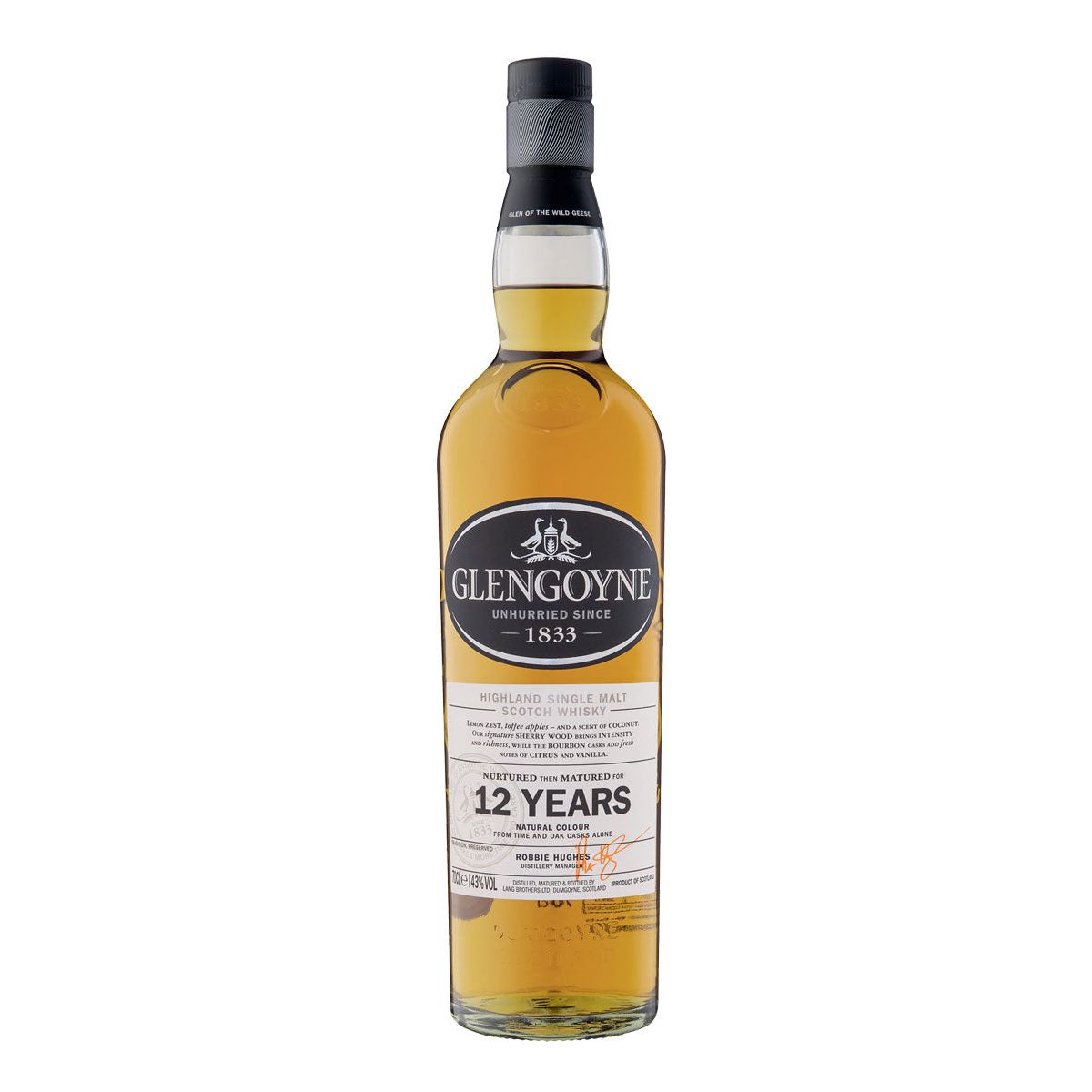 Glengoyne 12 Year Old Single Malt Scotch Whisky 700mL