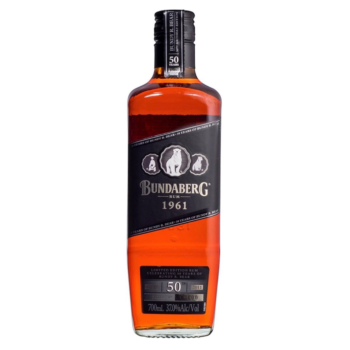 Bundaberg 1961 50 Years Of R Bear Limited Release Rum 700ml - Rare Product