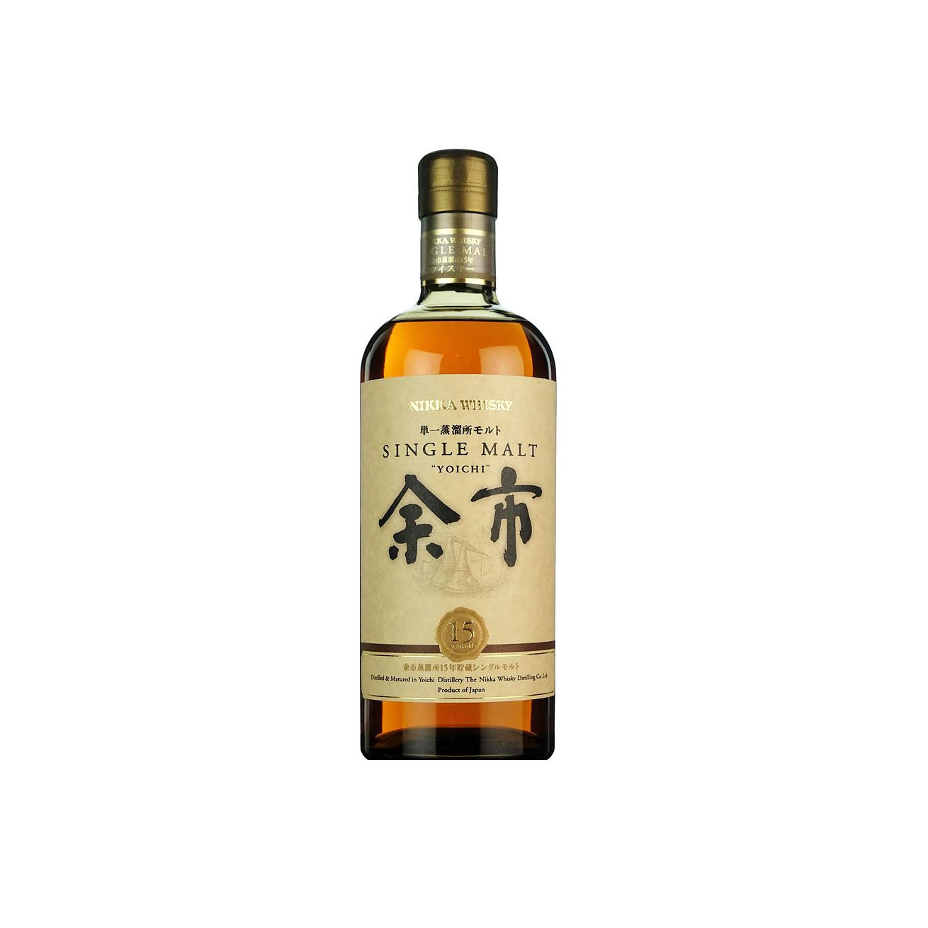 Nikka Yoichi 15 YO Single Malt Japanese Whisky 700ml @ 45 % abv