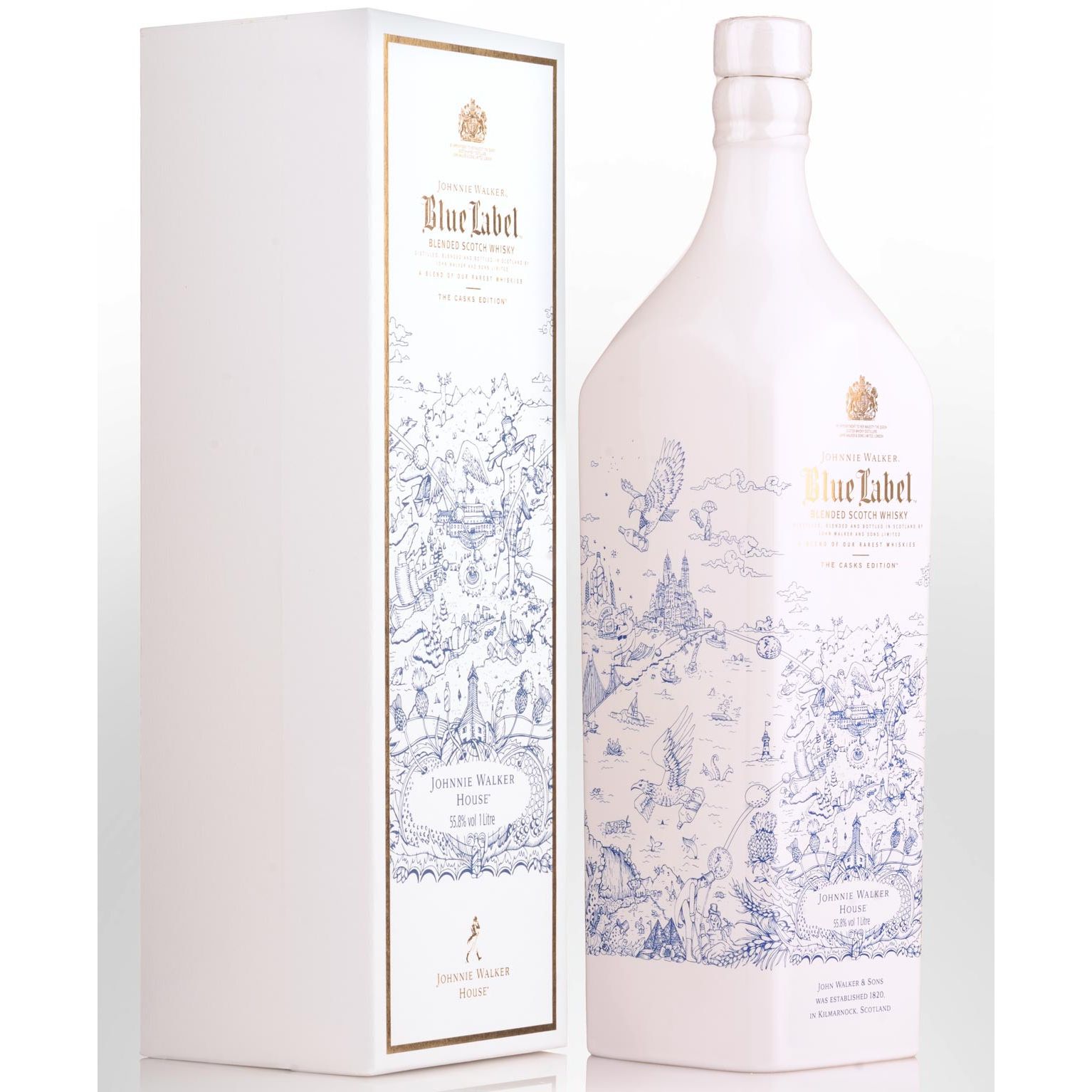 Johnnie Walker Blue Label House Willow Limited Edition 1000mL @ 55.8 % abv