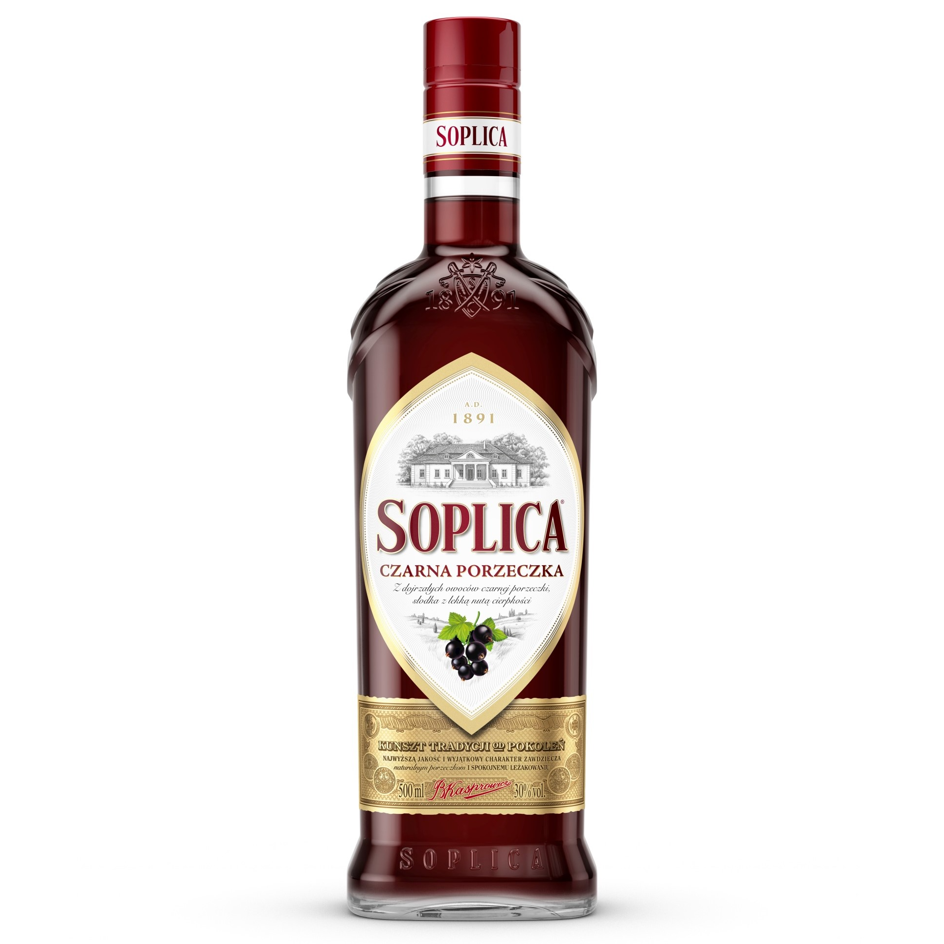 Soplica Blackcurrant Flavoured Vodka Liqueur 28% ABV 500ml