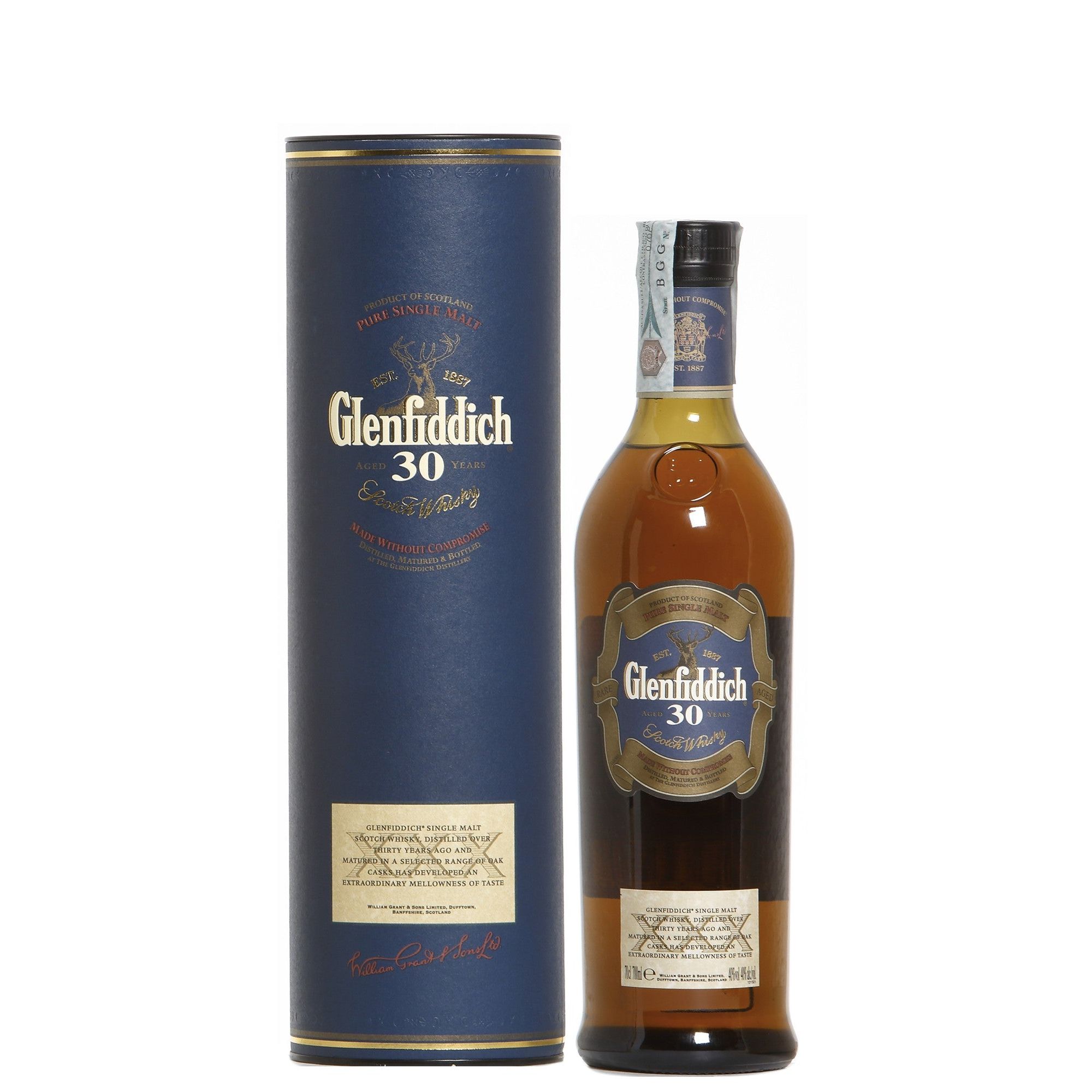 Glenfiddich 30 Year Old Scotch Whisky 700ml - Old Bottling