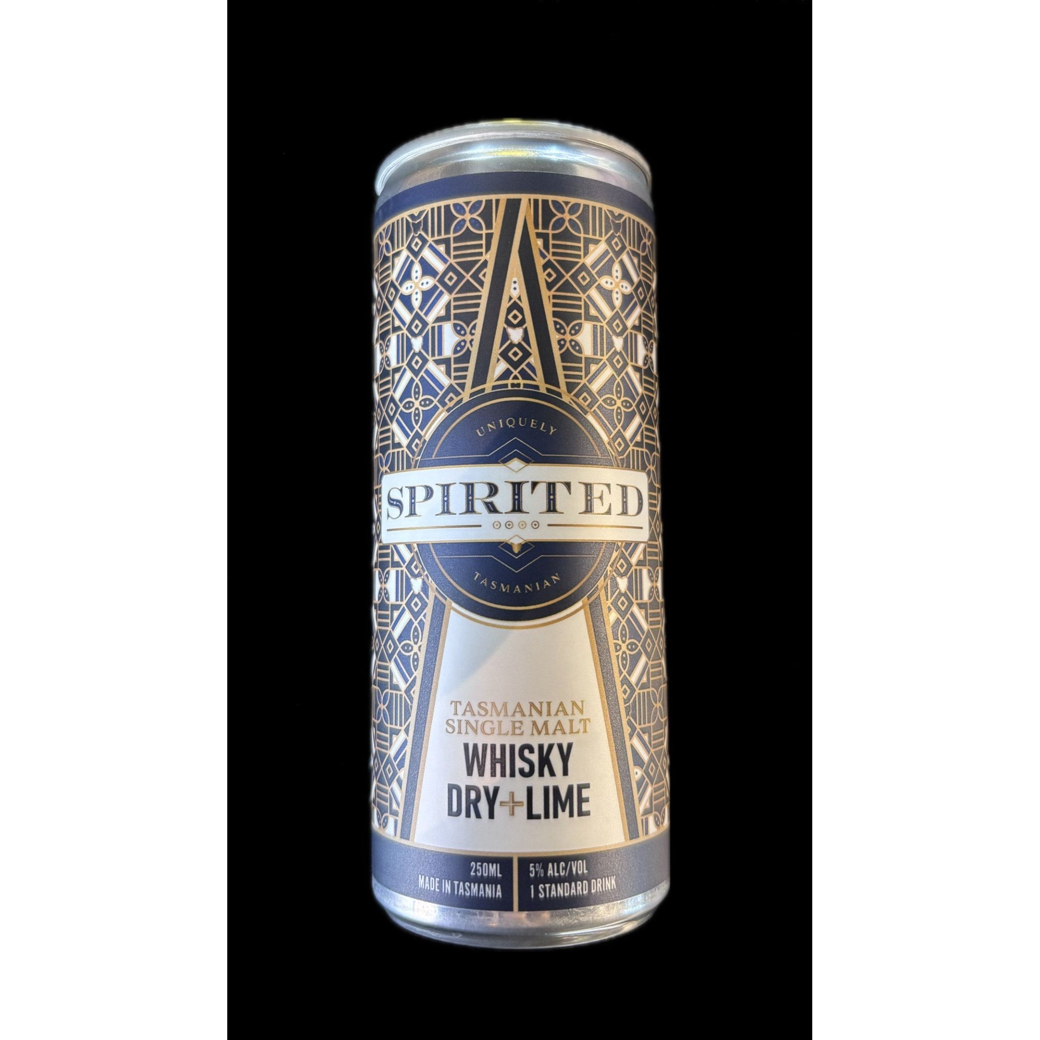 Spirited Tasmanian Single Malt Whisky Dry & Lime