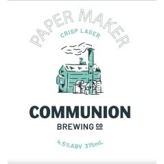 Communion Paper Maker Lager 375ml