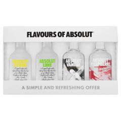 Absolut Vodka Flavours Miniatures Gift Pack (4 x 50ml)