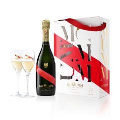 Personalised G.H. Mumm Grand Cordon Champagne Gift Pack (750mL) + Two Champagne Glasses