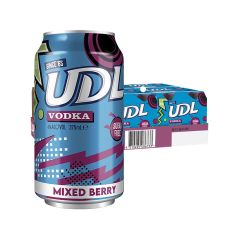 UDL Vodka & Zero Sugar Mixed Berry 6 x 4 Pack 375ml Cans