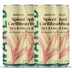 Naked Life Non Alcoholic Spiced Caribbean Cane Dry & Lime 250mL