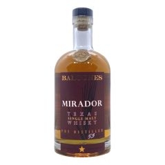 Balcones Mirador Cask Strength Texas Single Malt American Whisky 700mL