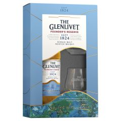 Glenlivet Founder's Gift Pack with 2 Glasses 700mL @ 40% abv