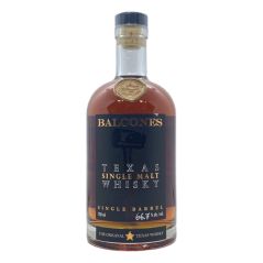 Balcones Single Barrel Cask Strength Texas Single Malt American Whisky 700mL