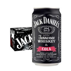 Jack Daniels Tennessee Whiskey & Cola 4 x 6 Pack 375mL Cans