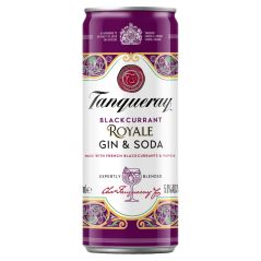 Tanqueray Royale Blackcurrant Gin & Soda Can (10X250ML)