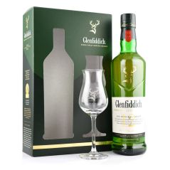 Glenfiddich 12 Year Old + 1 Nosing Glass Gift Pack Single Malt Scotch Whisky 700mL