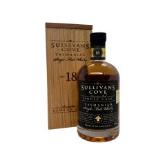 Sullivans Cove 18 YO American Oak Barrel Single Cask Single Malt Whisky 700mL (Barrel No. HH0296) @ 49.2% abv