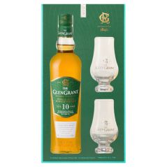 The Glen Grant 10 Year Old Single Malt Scotch Whisky 700ml Gift Pack