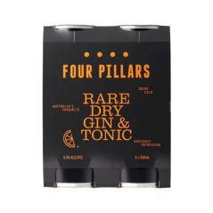 Four Pillars Rare Dry Gin & Tonic 250ML [4 Pack]