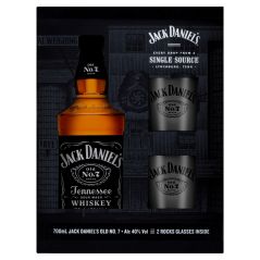 Jack Daniel's with 2 Rocks Glasses Gift Pack