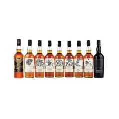 Game of Thrones Single Malts Bundle of 9 Whiskies incl New Six Kingdoms - Mortlach 15 YO with BONUS Original Game of Thrones Board
