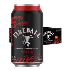 Fireball Cinnamon Whiskey & Cola Cans 16 x Pack 355mL Cans
