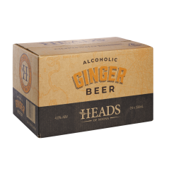 Heads Of Noosa Brewing Alcoholic Ginger Beer 24x330ml