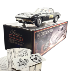 Jim Beam 100 Months Old Decanter 1963 Corvette Stingray Black 750mL -  SEALED WITH BOX & PAPERS