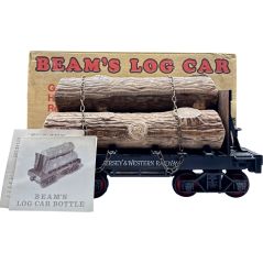 Jim Beam 100 Months Old Decanter Jersey and Western Railway Log Car 750mL -  SEALED WITH BOX & PAPERS