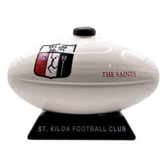 St Kilda Football Club AFL Ceramic Football Decanter - FULL & SEALED